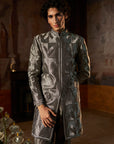 Charcoal Metallic Sherwani Set