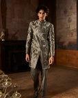 Charcoal Metallic Sherwani Set