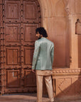 Sage Velvet Patch Jacket Set