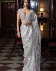 Champagne Zardosi Saree