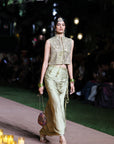 Waistcoat Drape skirt Set