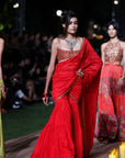 Surkh Laal Gharara Saree Set