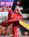 Surkh Laal Saree Set
