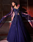 Bluvante Jacket Kurta & Skirt Set