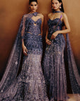 Amathyste Corset, Blouse & Skirt Set With Dupatta