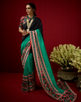 Rama Saree & Blouse Set