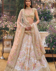 Cream Gold Flora Lehenga Set