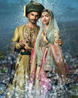 Beautiful & Pristine Embroidered Mint Anarkali Set With Dushala