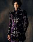 Wine Cutdana Embroidery Sherwani