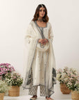 Ivory Kurta Paired With Pants & Dupatta