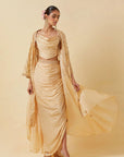 The Draped Skirt And Cowl Handkerchief Top Set