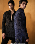 Black Applique Work Kurta