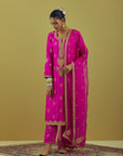 Fuschia Kurta With Palazzo Set