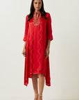 Red Bandhani Tunic
