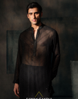 Black V Swarosvki Kurta