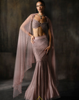 Rose Pink Fish Cut Lehenga