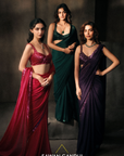 Bottle Green Kashti Saree