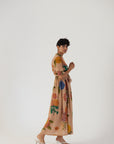 Vintage Garden Gathered Dress