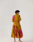 Pink Poppies Teird Dress