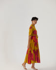 Pink Poppies Teird Dress