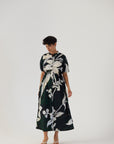 Chicory Black Side Tie Up Dress