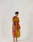 Pink Poppies Side Tie-Up Dress