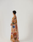 Vintage Garden Off-Shoulder Long Dress