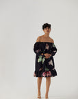 Juliet Black Off Shoulder Short Dress