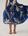 Chicory Blue Skirt Jacket Set