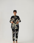 Chicory Black Crepe Coord Set
