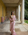 Pastel Pink Thread Work Saree