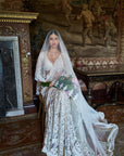 Ivory Pearl Sequin Saree