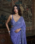 Mauve Sequin Saree