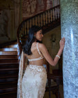 Nude Thread Work Saree