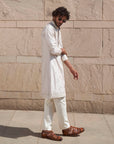 Ivory Geometric Kurta Set
