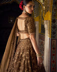 Bronze Tissue Lehenga Set