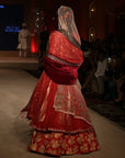 Mastani Maroon Kalidar Floral Embroidered Anarkali Set