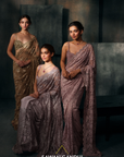 Lilac Chantley Lace Saree