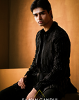 Black Velvet Indo Western Set