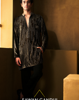 Olive Green Velvet Kurta