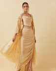 The Draped Skirt And Cowl Handkerchief Top Set