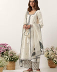 Ivory Kurta Paired With Pants & Dupatta