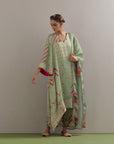 Kaftaan Kurta Set - Green