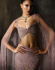 Rose Pink Fish Cut Lehenga