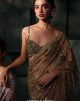 Gold Chantley Lace Saree