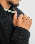 Black Thread Work Open Jacket Set - Ready to Ship