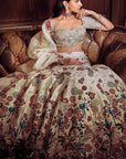 The Royal Satire Ekru Lehenga