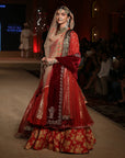 Mastani Maroon Kalidar Floral Embroidered Anarkali Set