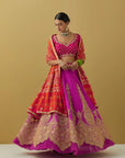 Pink Scalloped Edge Lehenga Set