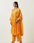 Yellow String Tunic With Pants